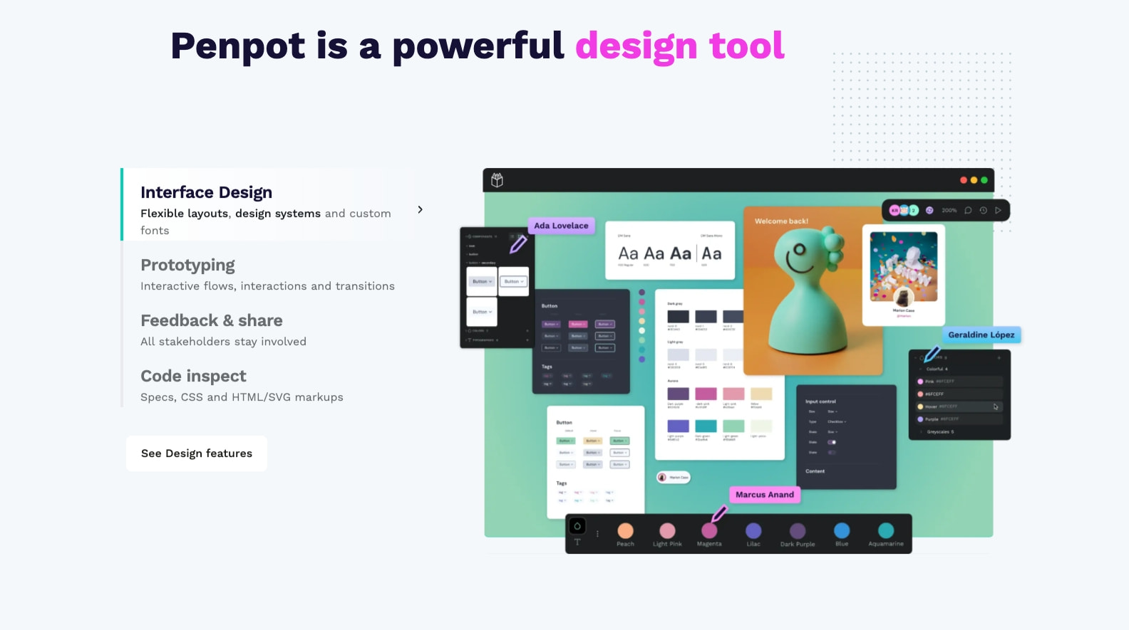 Captured design matching penpot.app captured website design