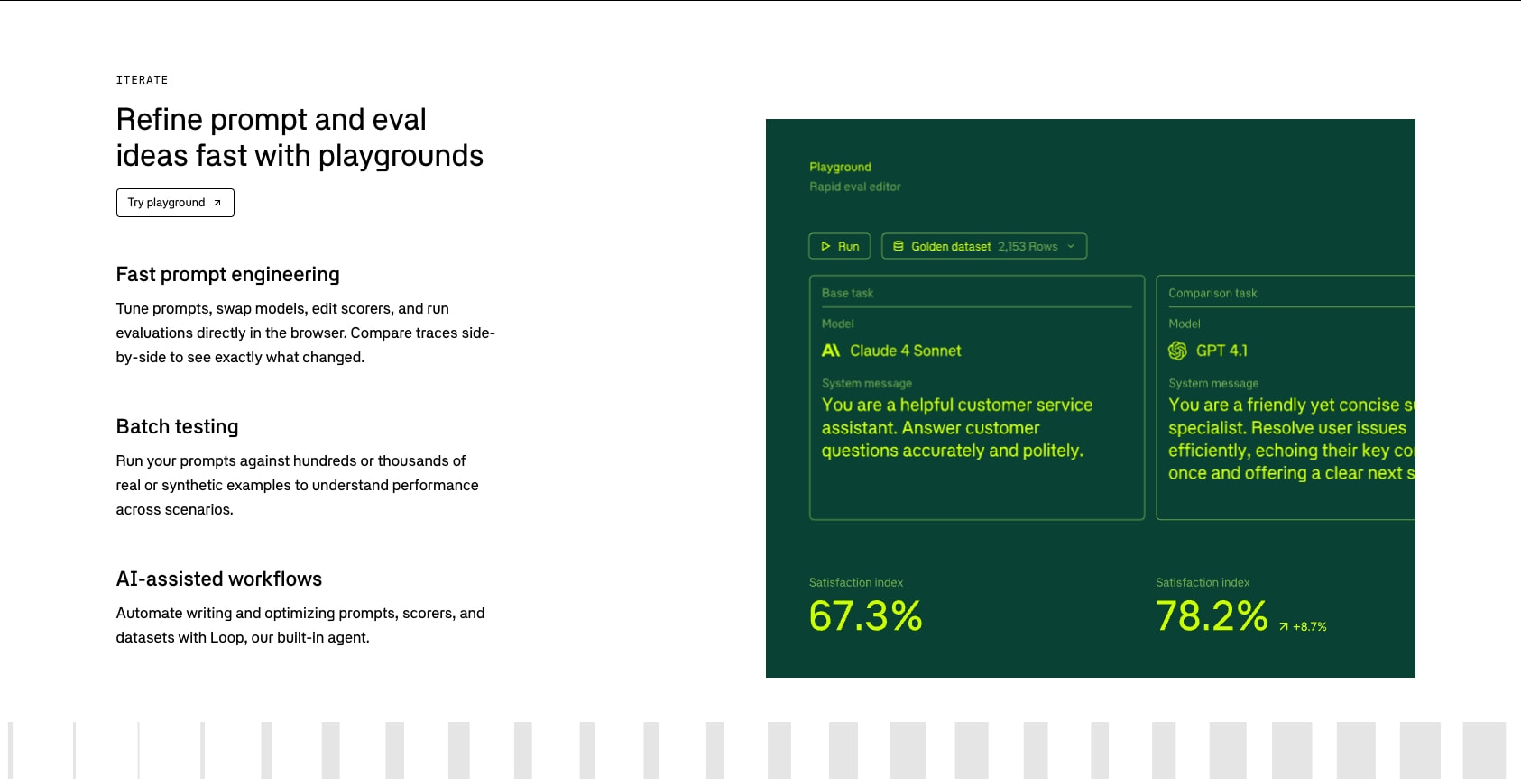 Braintrust - The evals and observability platform for building reliable AI agents captured website design