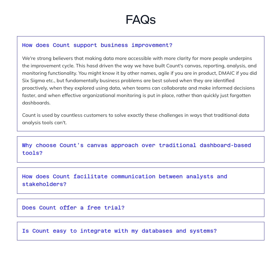 Count | Your data team is more than a support function captured website design