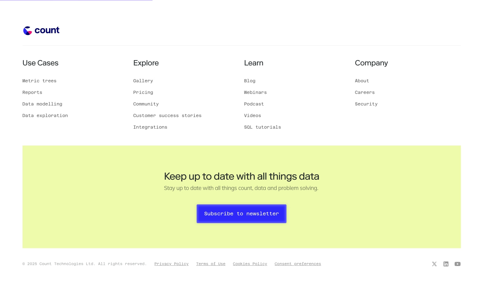 Count | Your data team is more than a support function captured website design