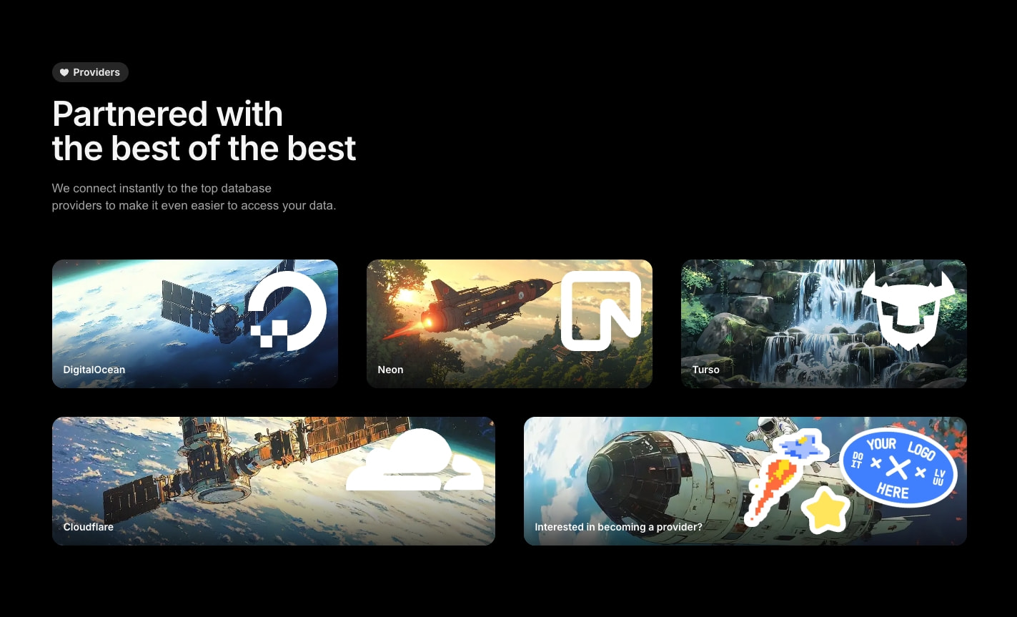Outerbase | The interface for your database captured website design
