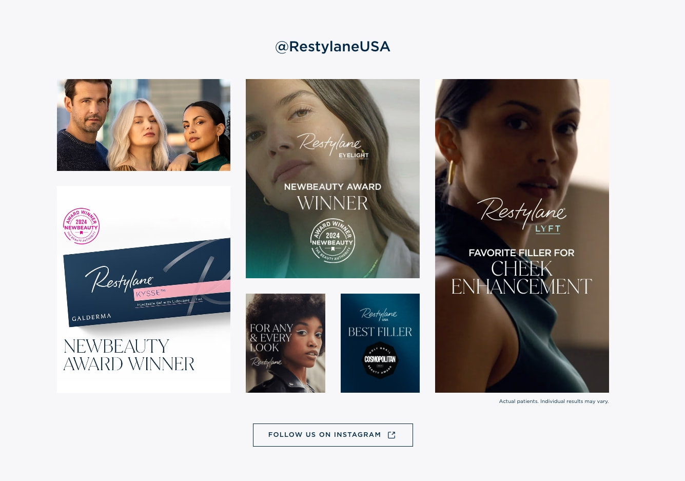 Restylane® | Award Winning HA Dermal Filler Portfolio captured website design