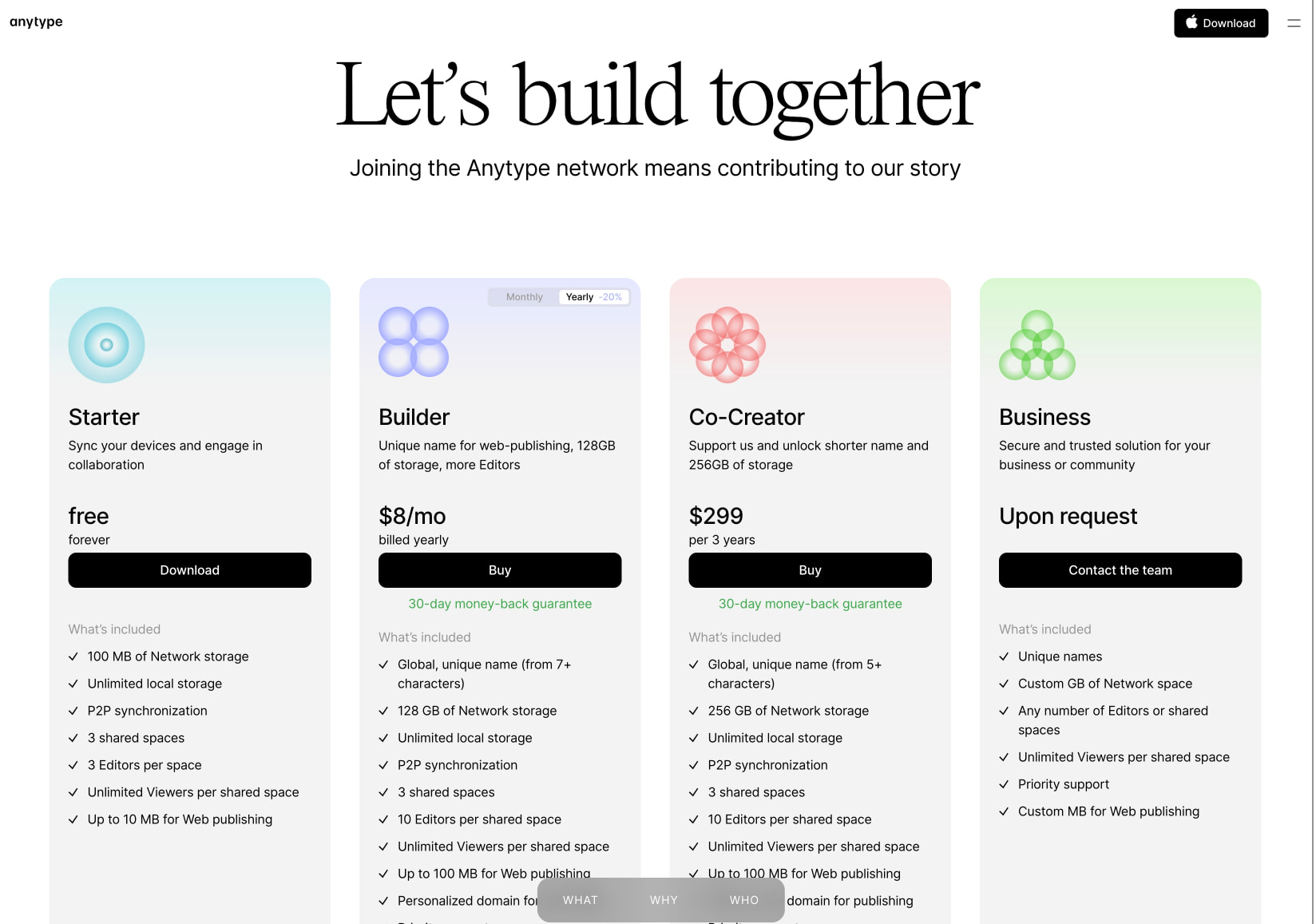 The Everything App captured website design