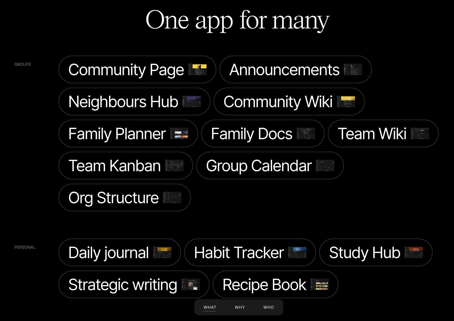 The Everything App captured website design