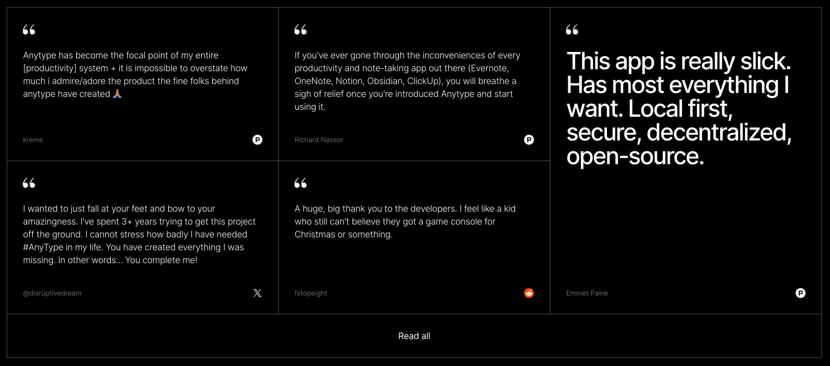 The Everything App captured website design