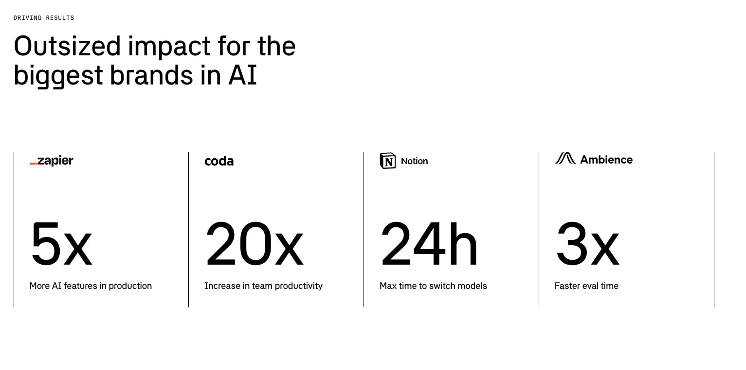 Braintrust - The evals and observability platform for building reliable AI agents captured website design
