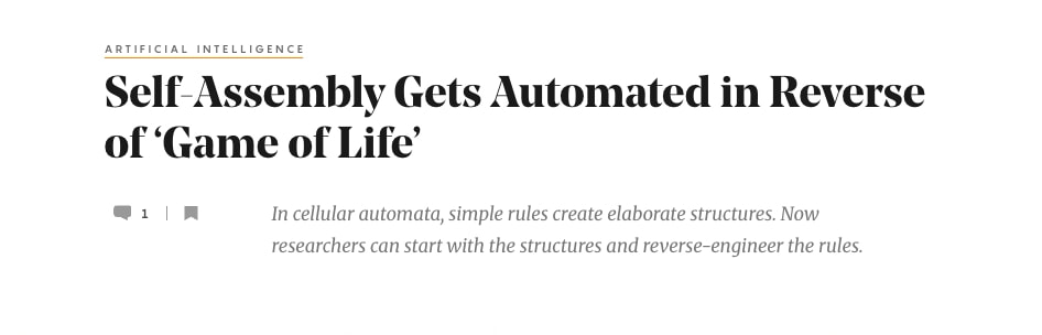 Self-Assembly Gets Automated in Reverse of ‘Game of Life’ | Quanta Magazine captured website design