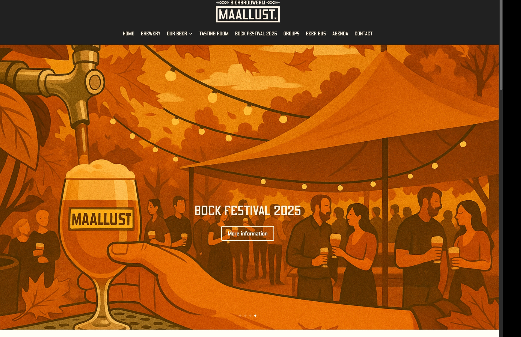 Bierbrouwerij Maallust Veenhuizen | Bier gebrouwen op historische gronden captured website design