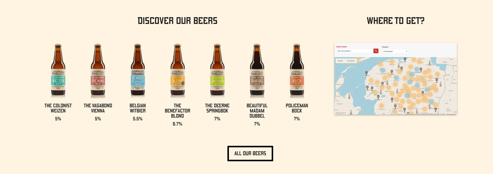 Bierbrouwerij Maallust Veenhuizen | Bier gebrouwen op historische gronden captured website design