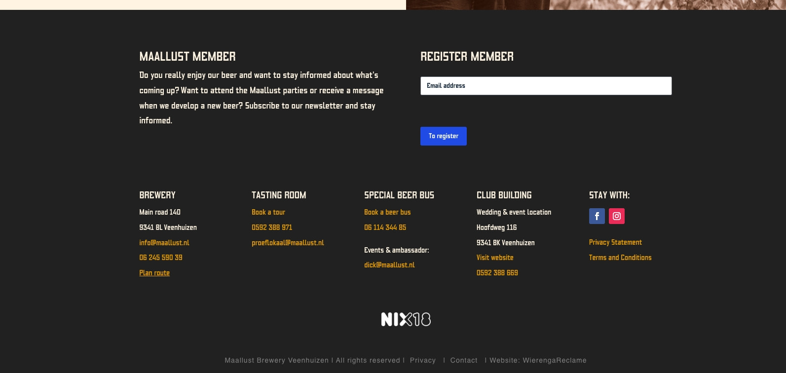 Bierbrouwerij Maallust Veenhuizen | Bier gebrouwen op historische gronden captured website design