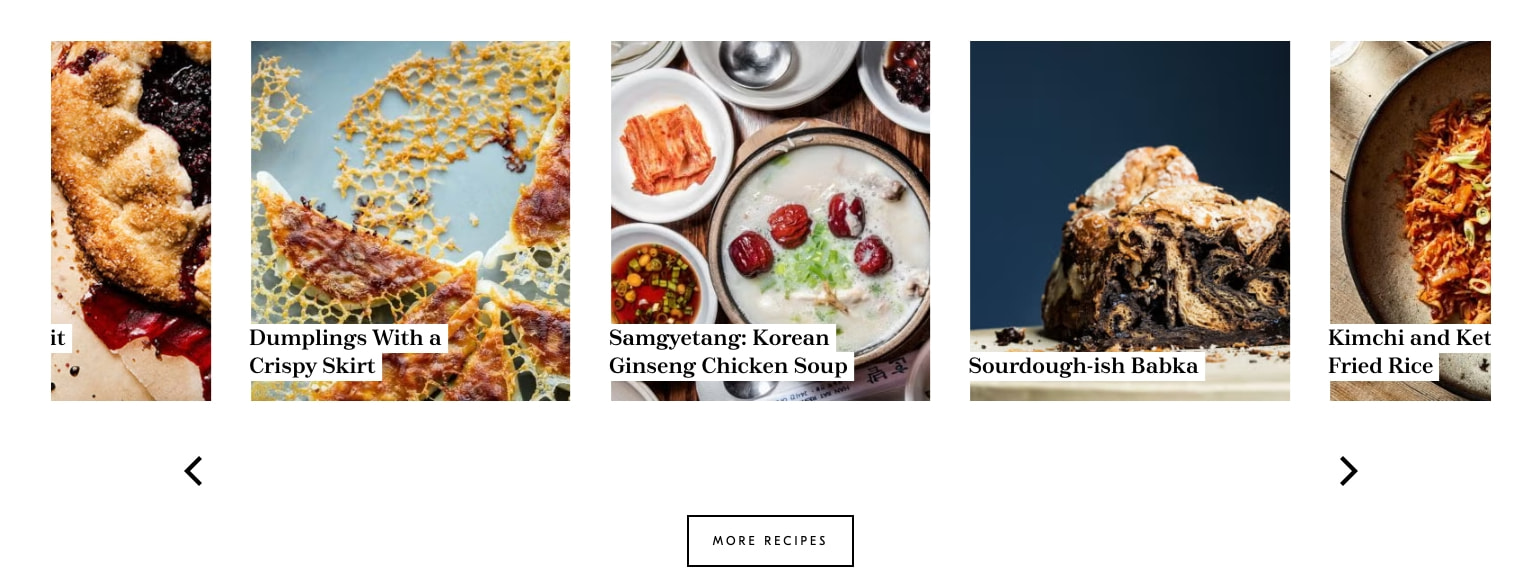 TASTE | Home captured website design