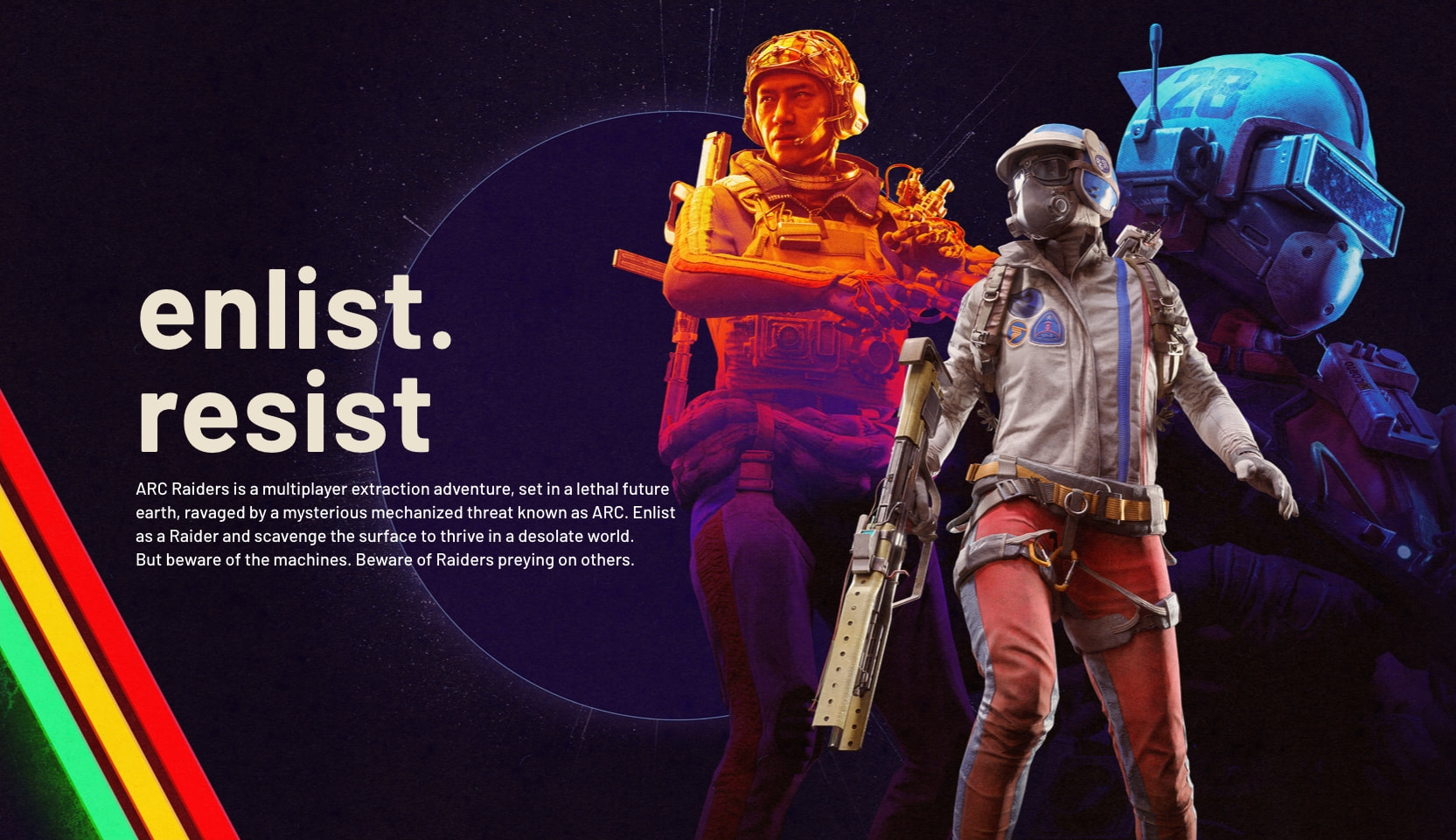 ARC Raiders captured website design