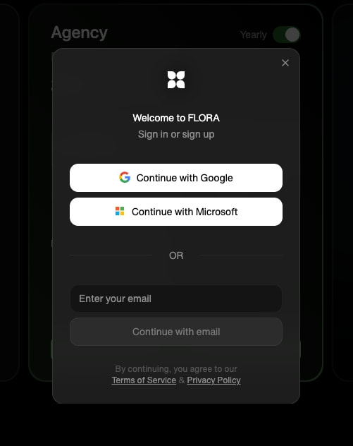 Captured design matching florafauna.ai captured website design