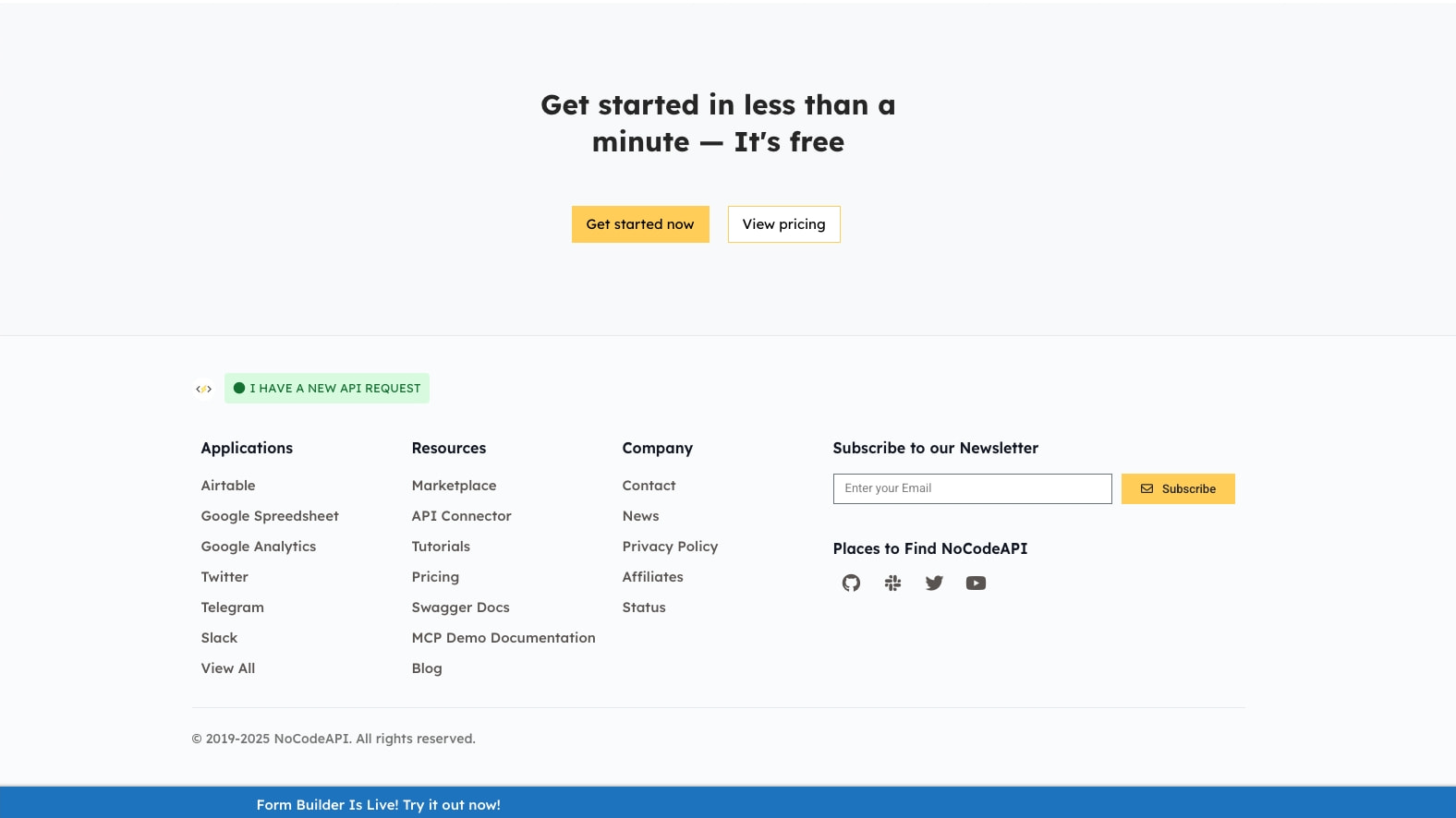 NoCodeAPI – The easiest way to connect APIs without code captured website design