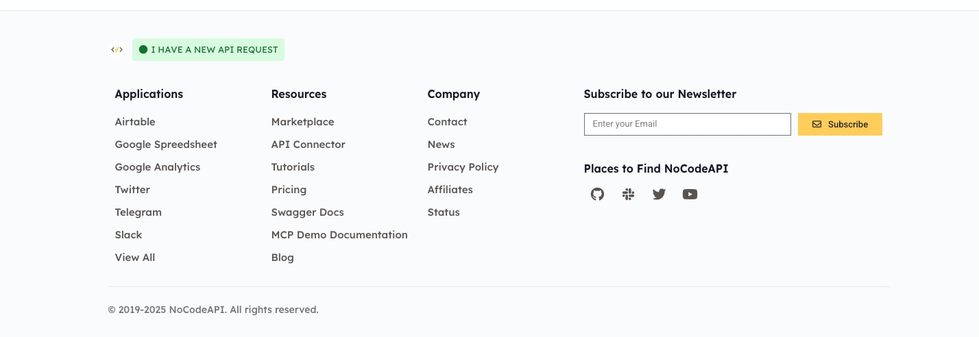 Pricing - NoCodeAPI captured website design