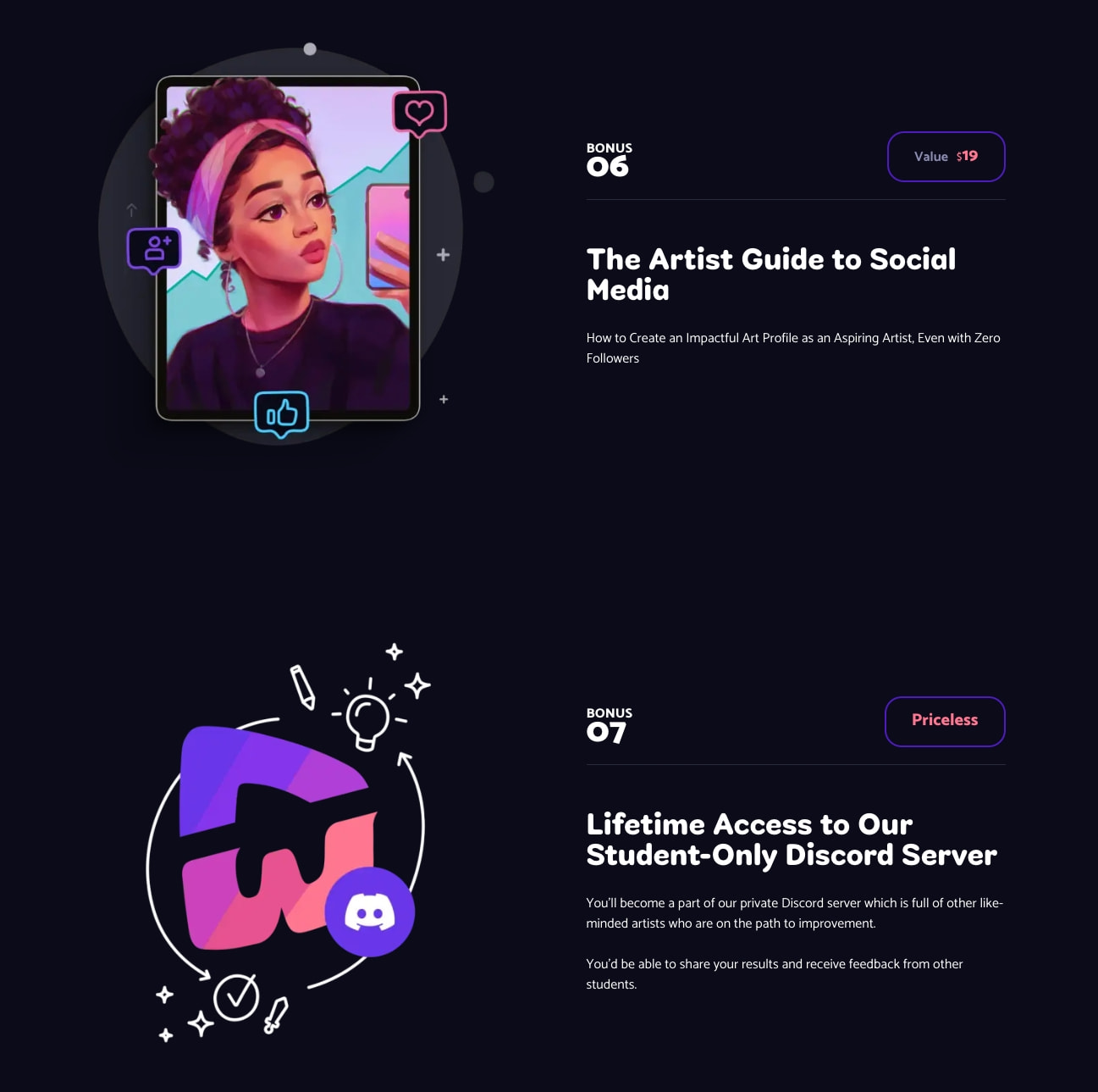 Doodle Warriors | Digital Art Courses for Aspiring Artists captured website design