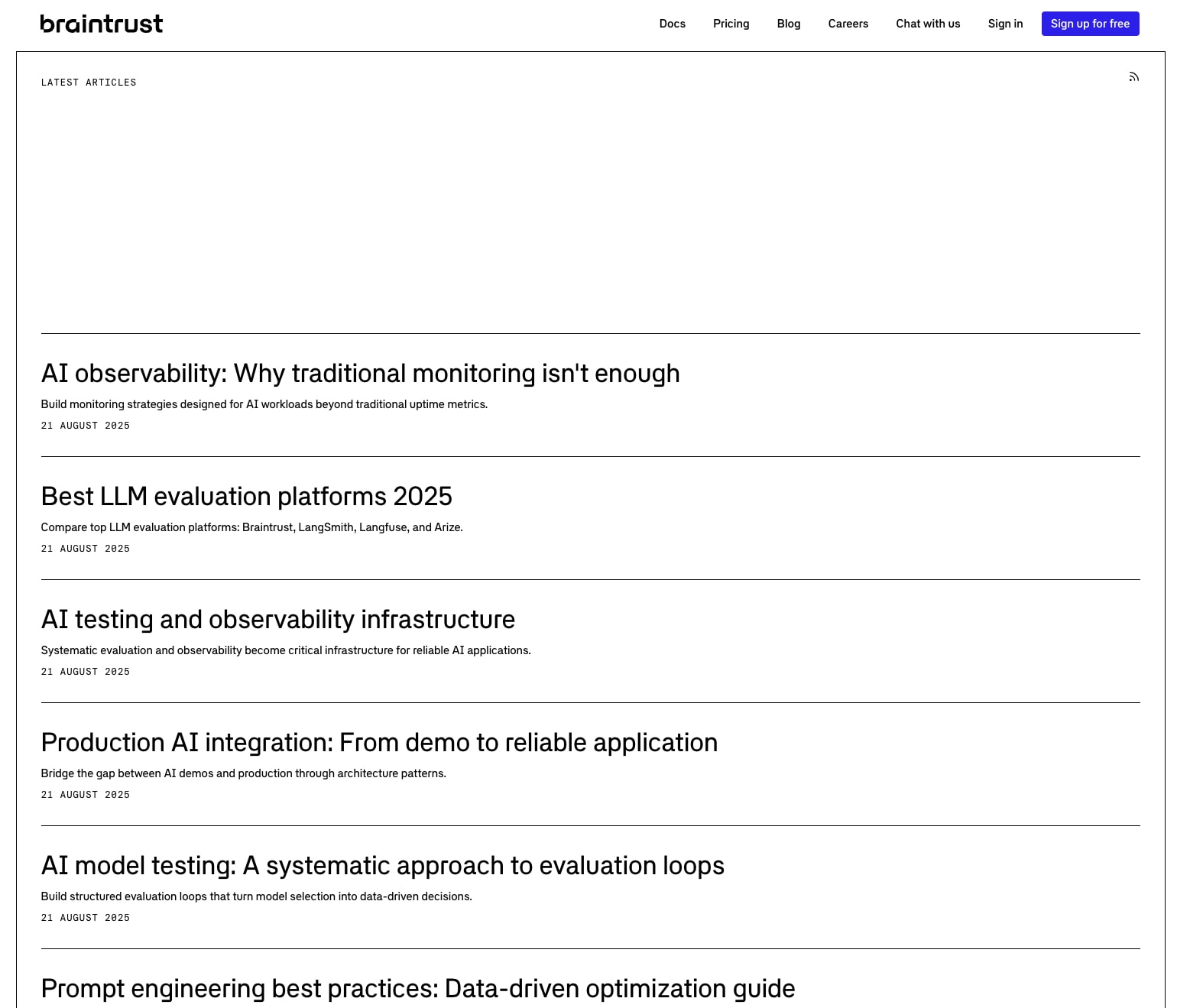 Braintrust articles - Braintrust captured website design