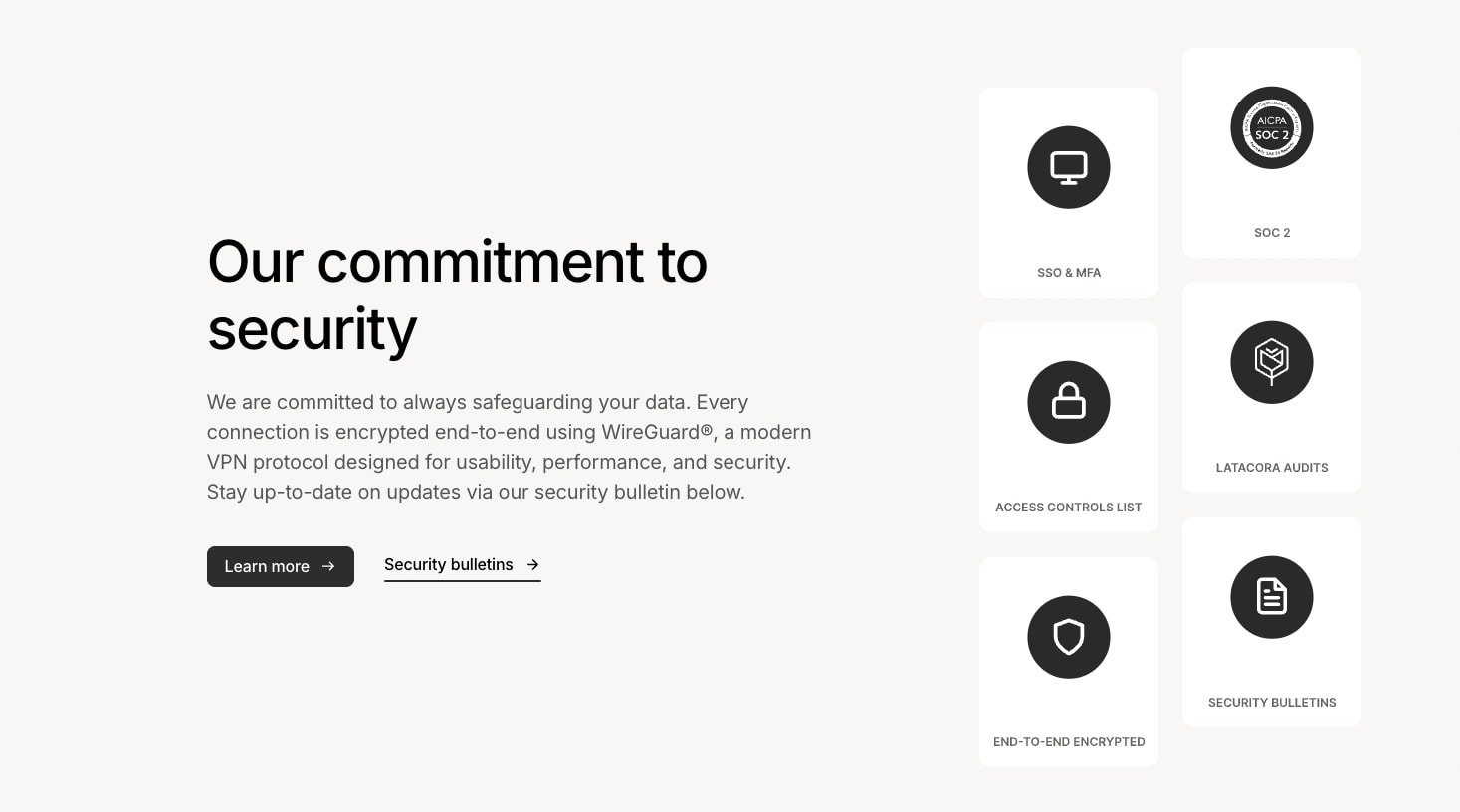 Tailscale · Best VPN Service for Secure Networks captured website design