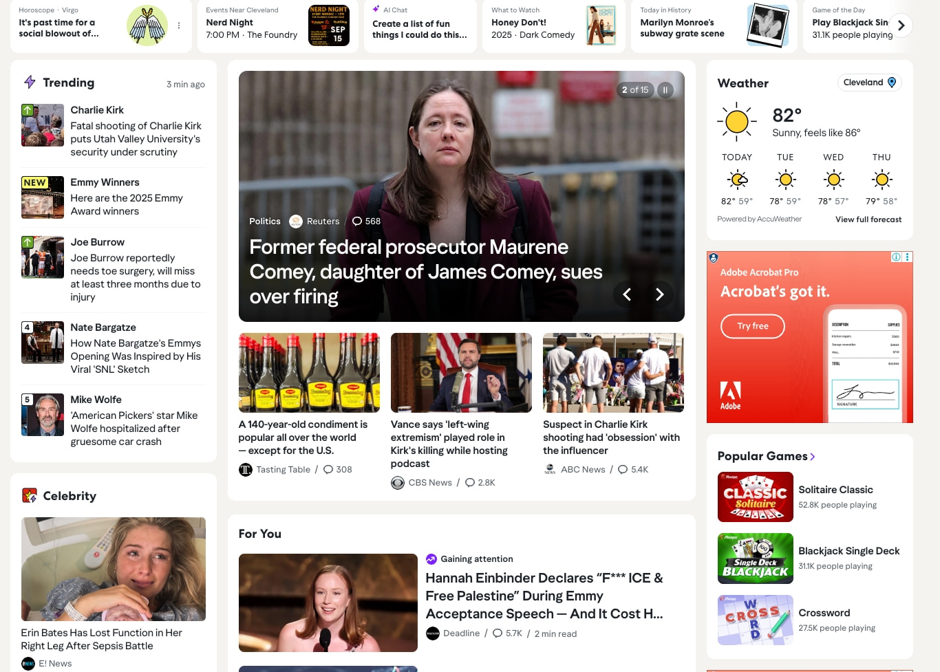 Yahoo | Mail, Weather, Search, Politics, News, Finance, Sports & Videos captured website design