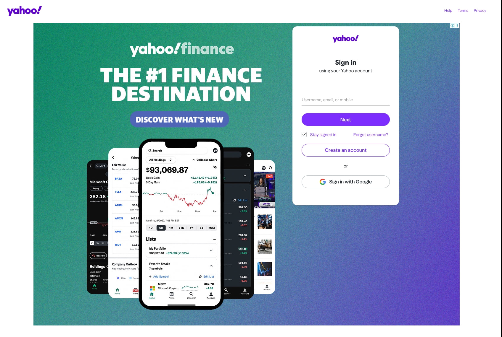 Login - Sign in to Yahoo captured website design