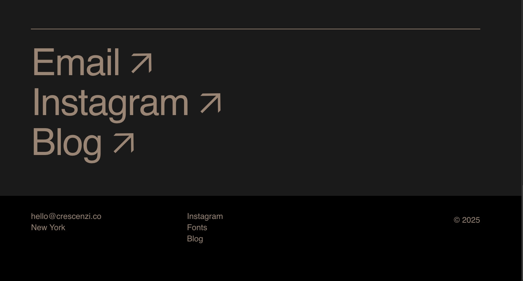 Crescenzi Co – The design and branding studio of Darrin Crescenzi captured website design