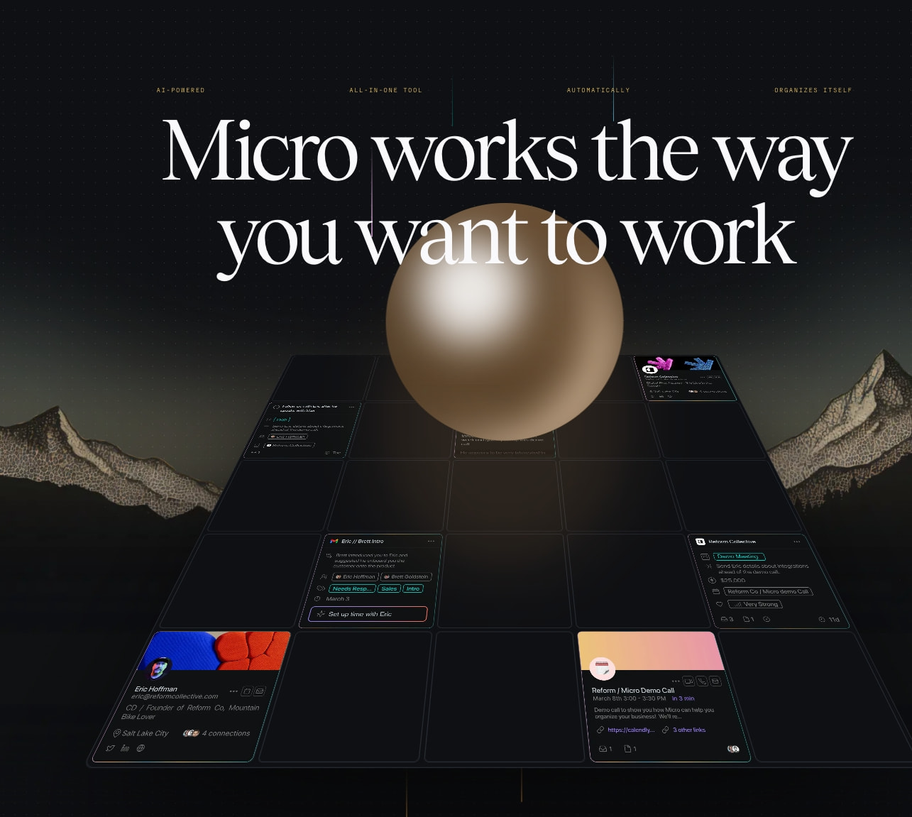 Micro captured website design