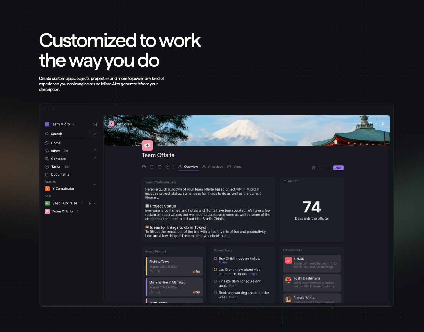 Micro captured website design