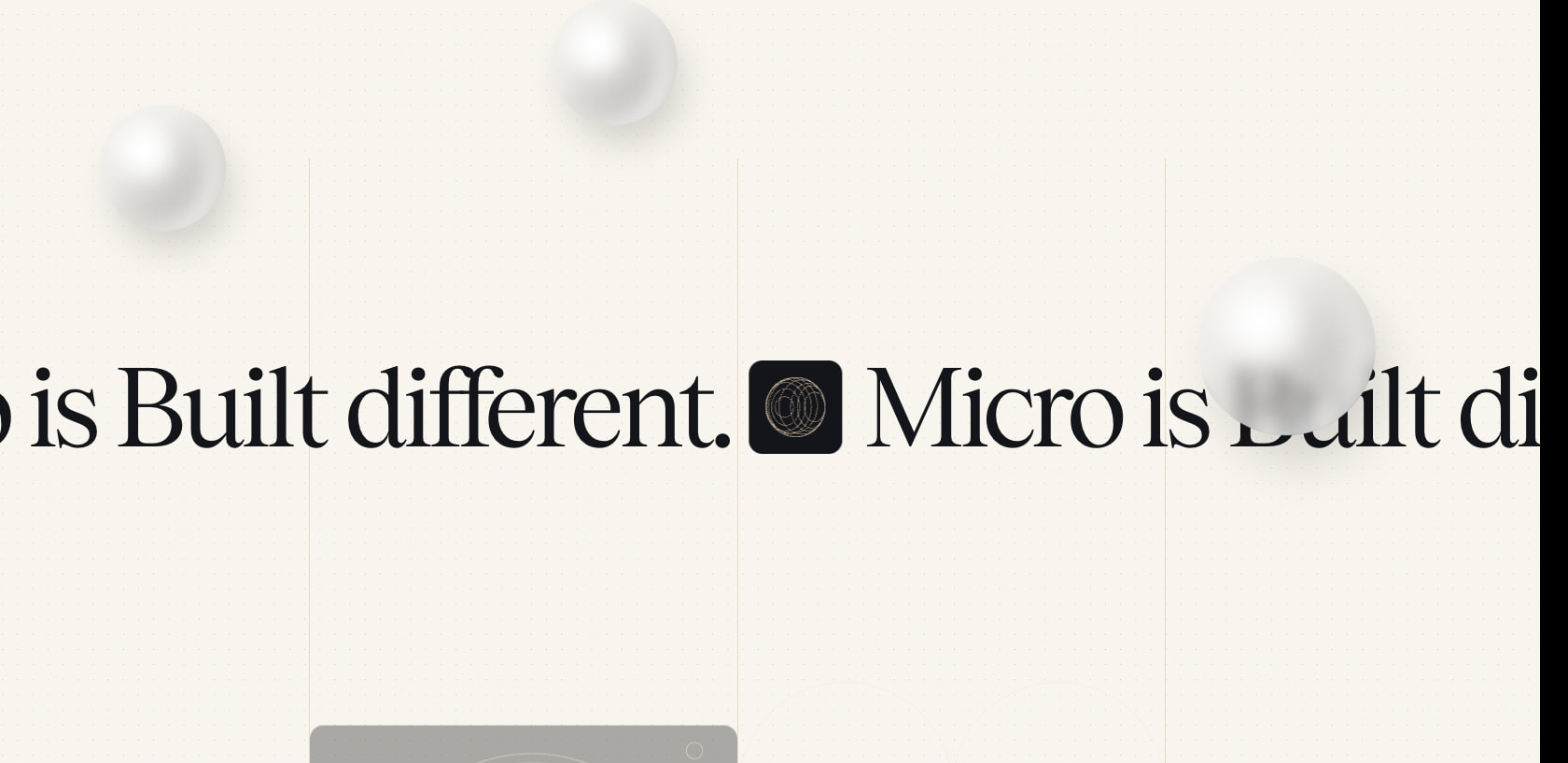 Micro captured website design