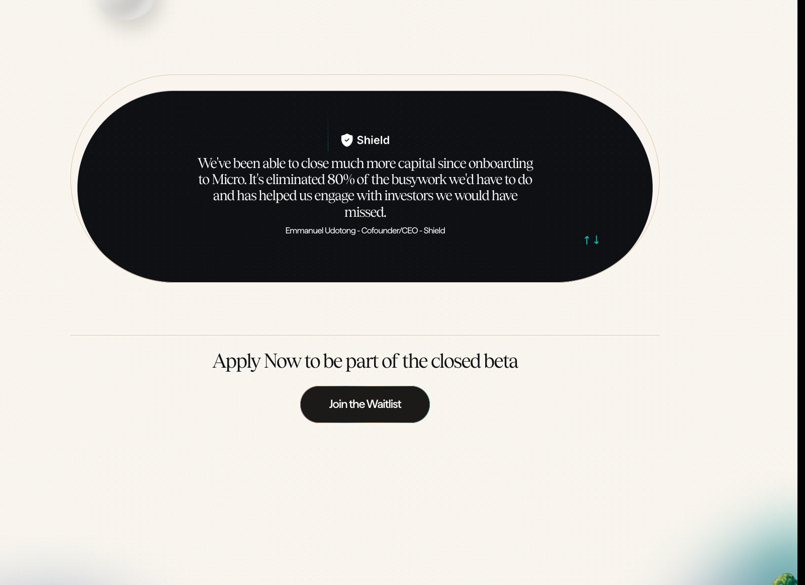 Micro captured website design
