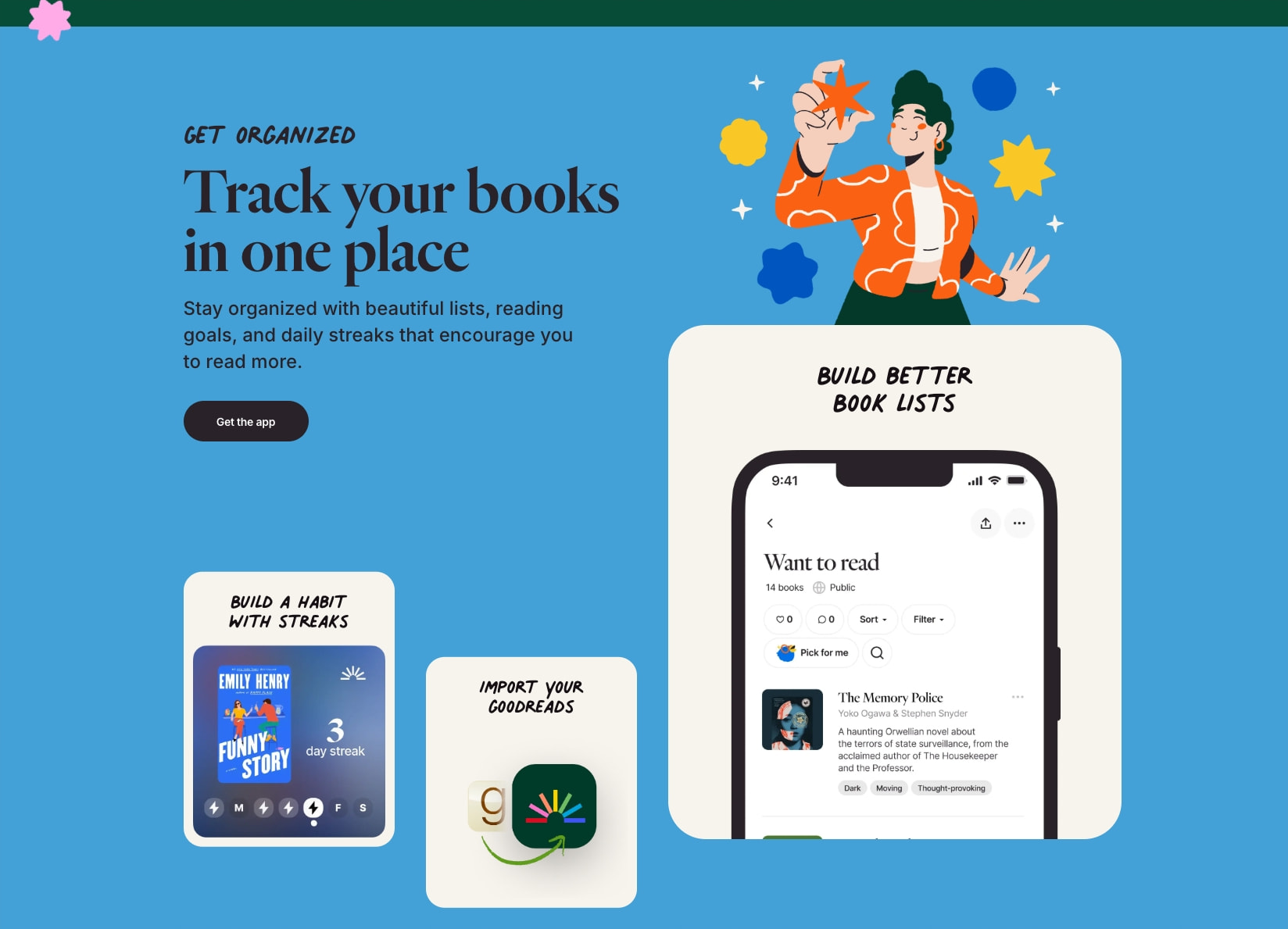Fable: The social app for bookworms and bingewatchers captured website design