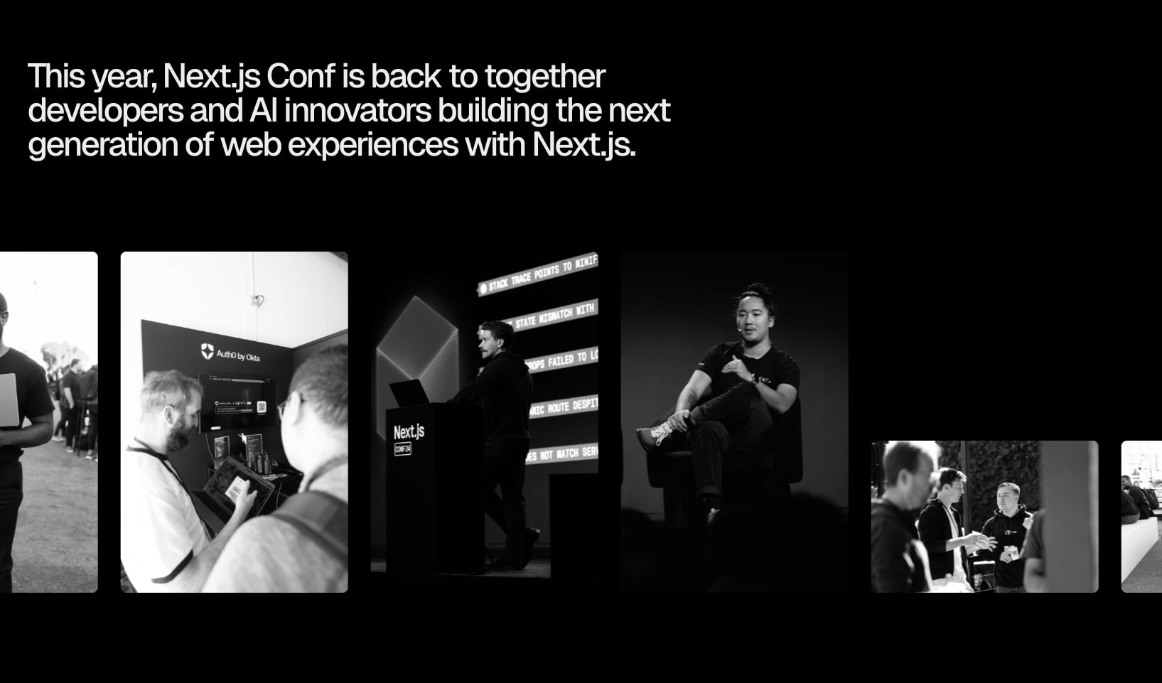 Next.js Conf 2025 captured website design