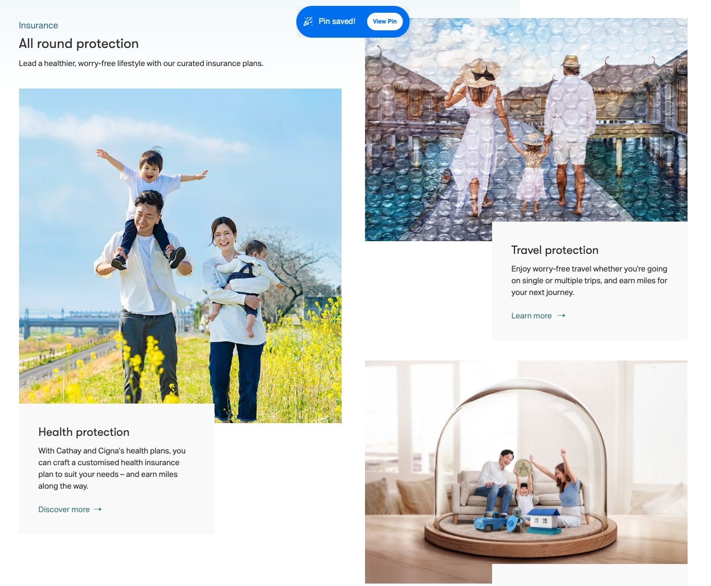 Cathay | Book flights & elevate your life captured website design