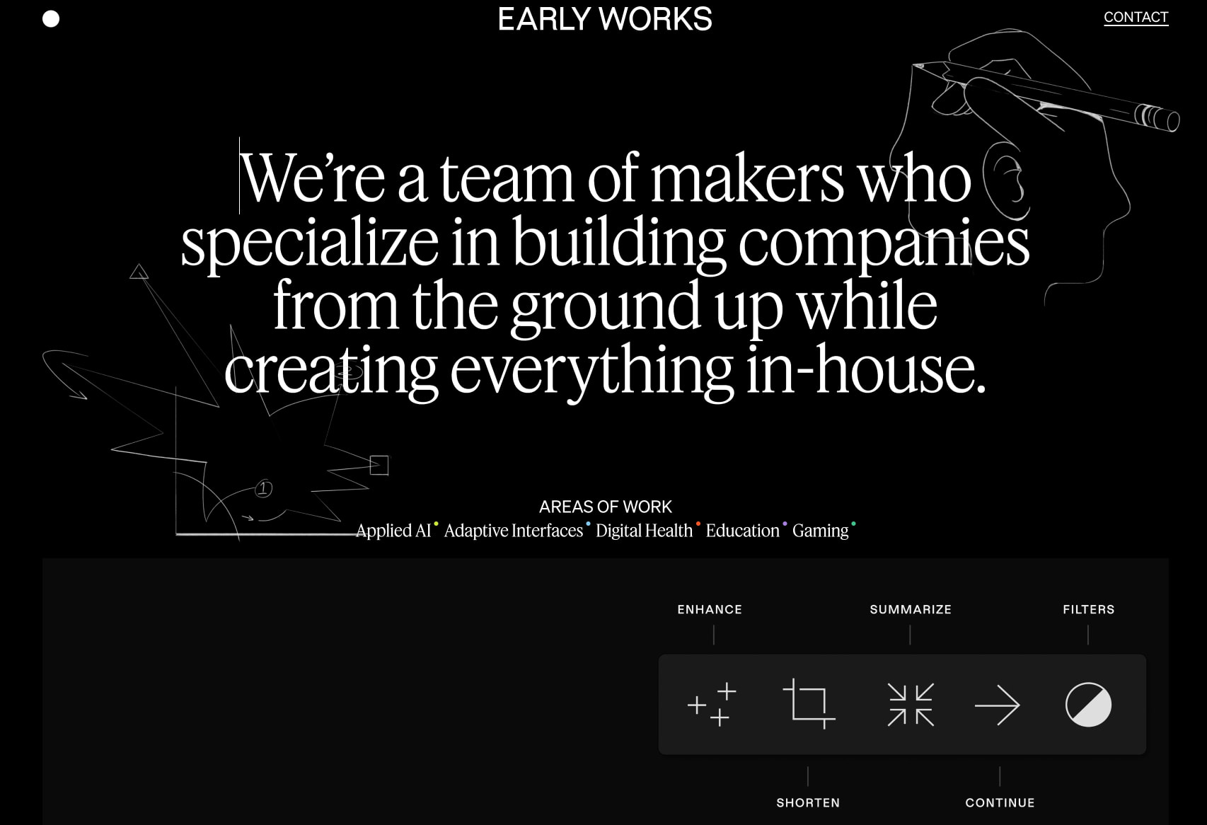 Early Works captured website design