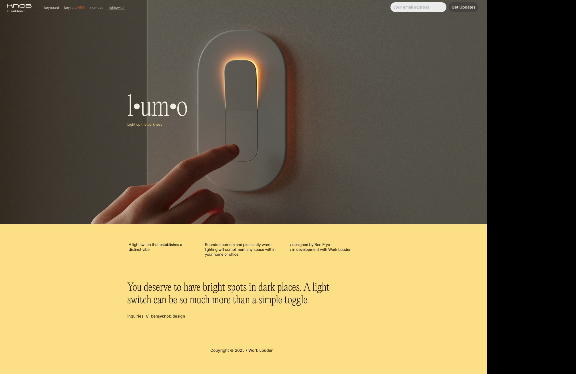Captured design matching knob.design captured website design