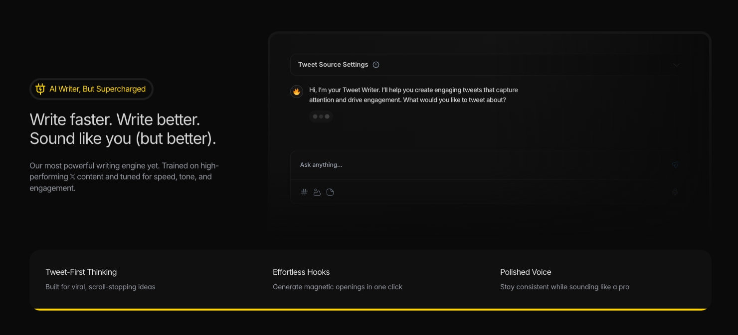 SuperX helps you grow faster on 𝕏 Twitter captured website design