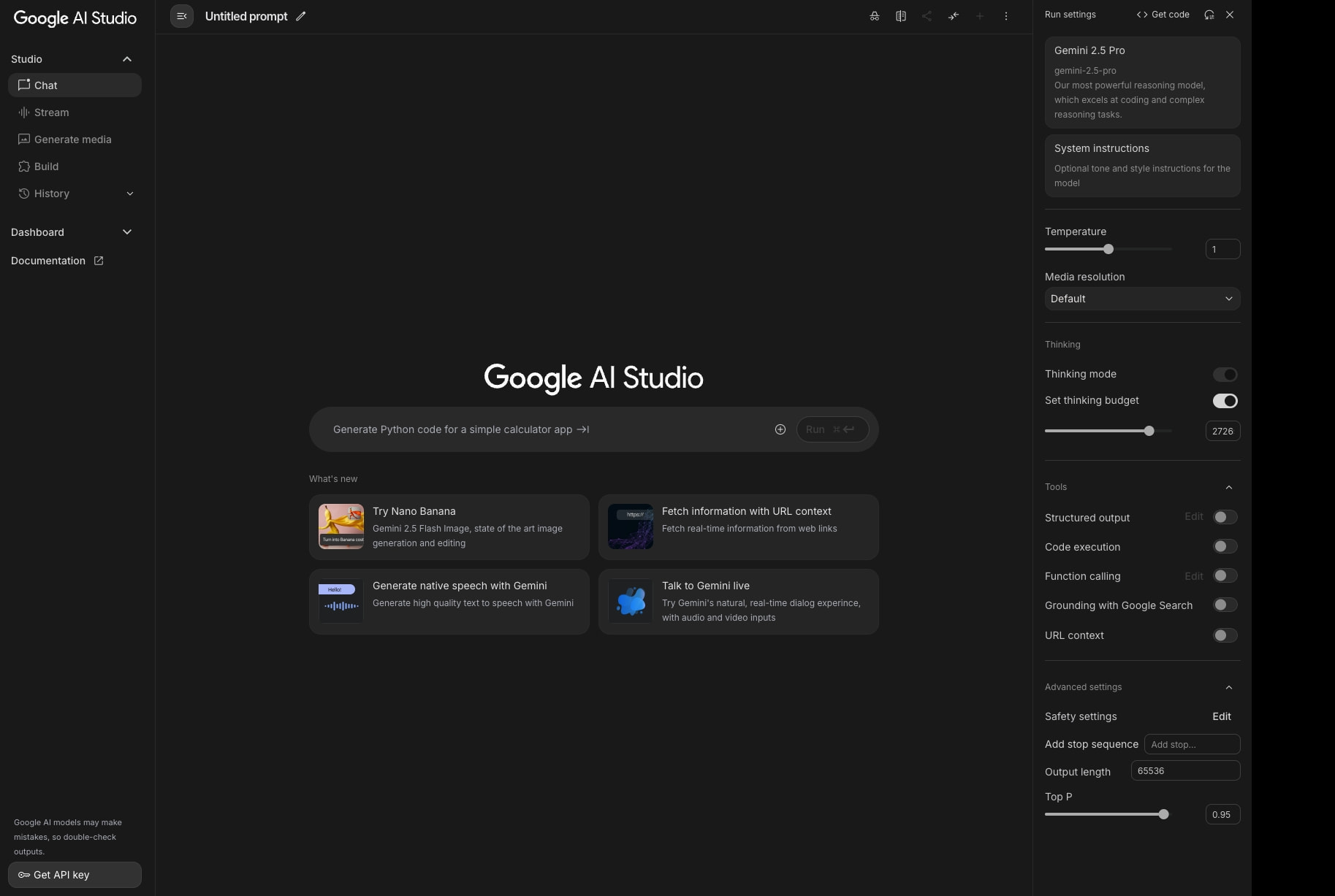 Captured design matching aistudio.google.com captured website design
