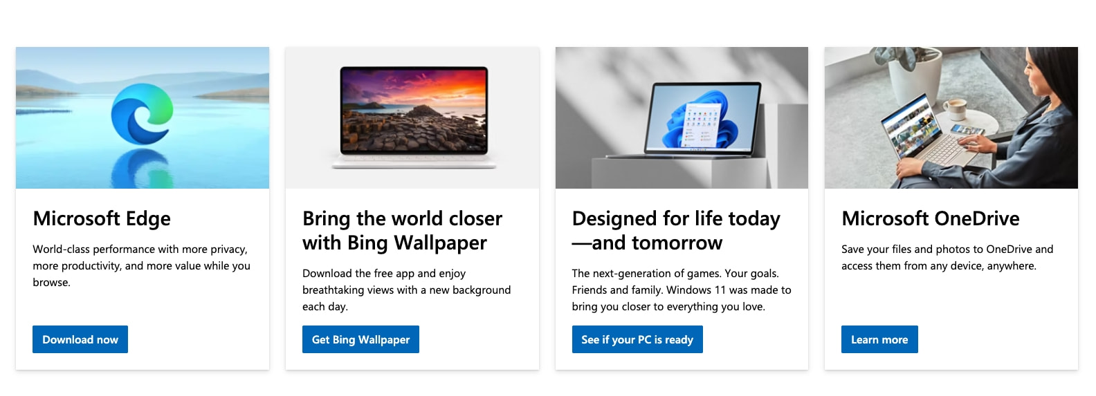 Microsoft – AI, Cloud, Productivity, Gaming & Apps captured website design