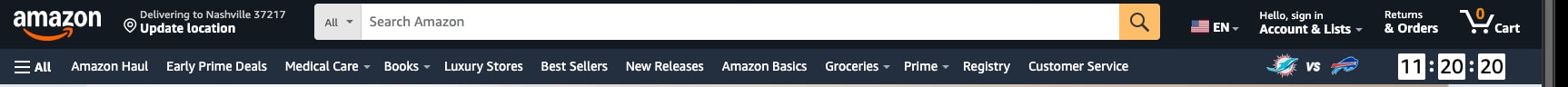 Amazon.com. Spend less. Smile more. captured website design