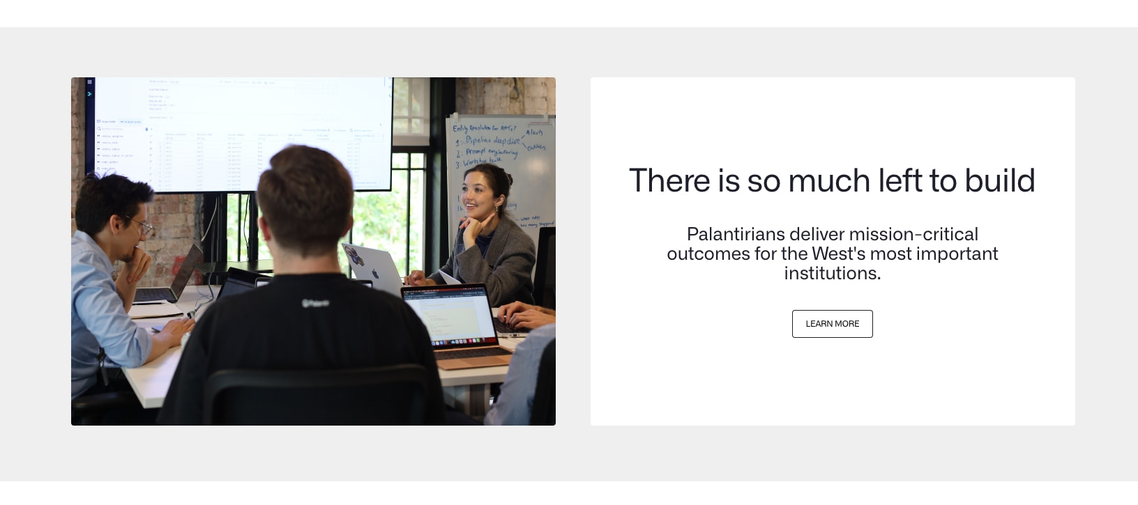 Home | Palantir captured website design
