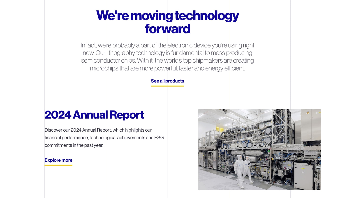 ASML | The world's supplier to the semiconductor industry captured website design