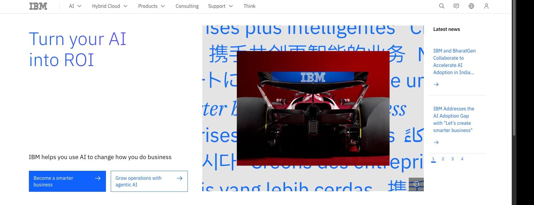 IBM captured website design