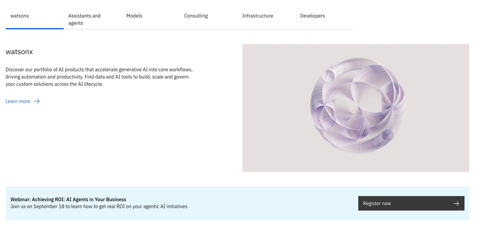 Artificial Intelligence (AI) Solutions | IBM captured website design