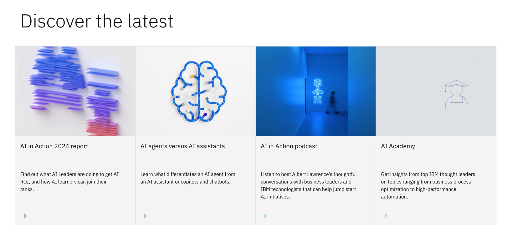 Artificial Intelligence (AI) Solutions | IBM captured website design
