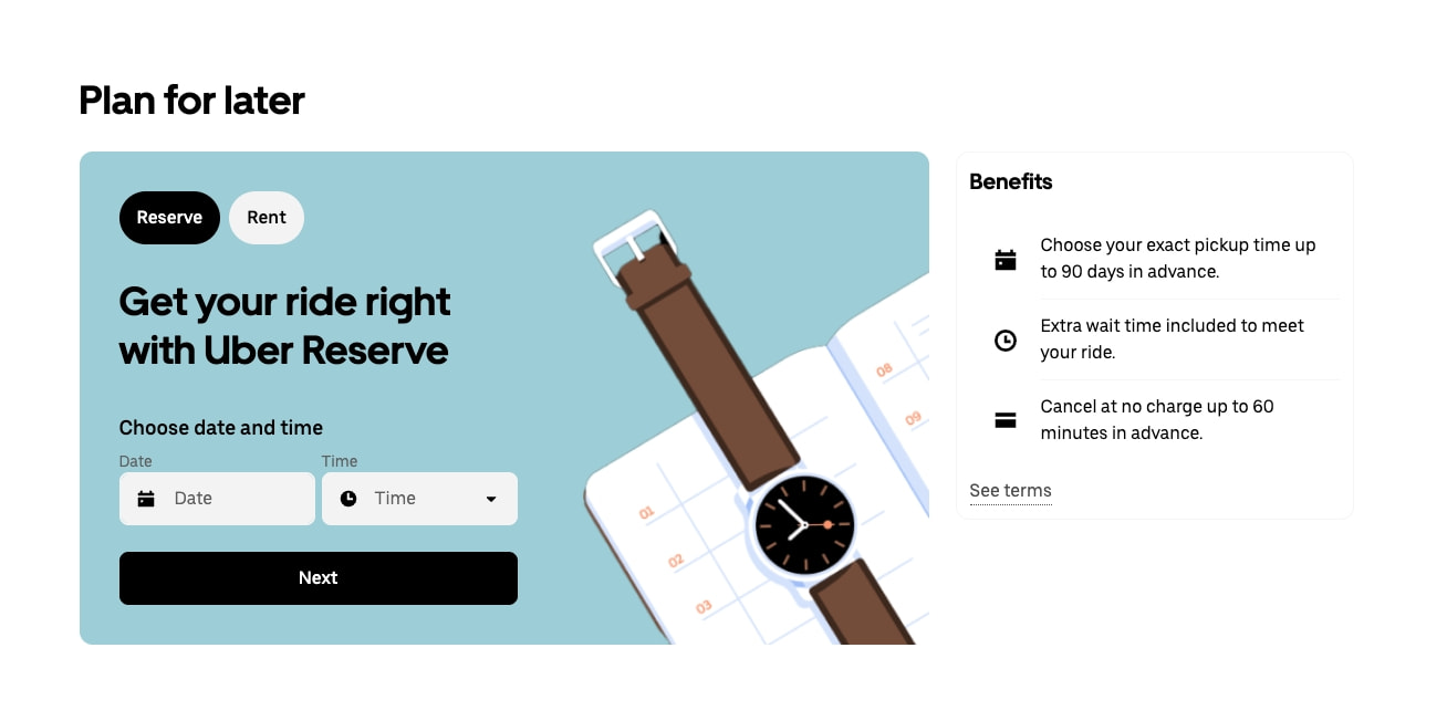 Explore the Uber Platform | Uber United States captured website design