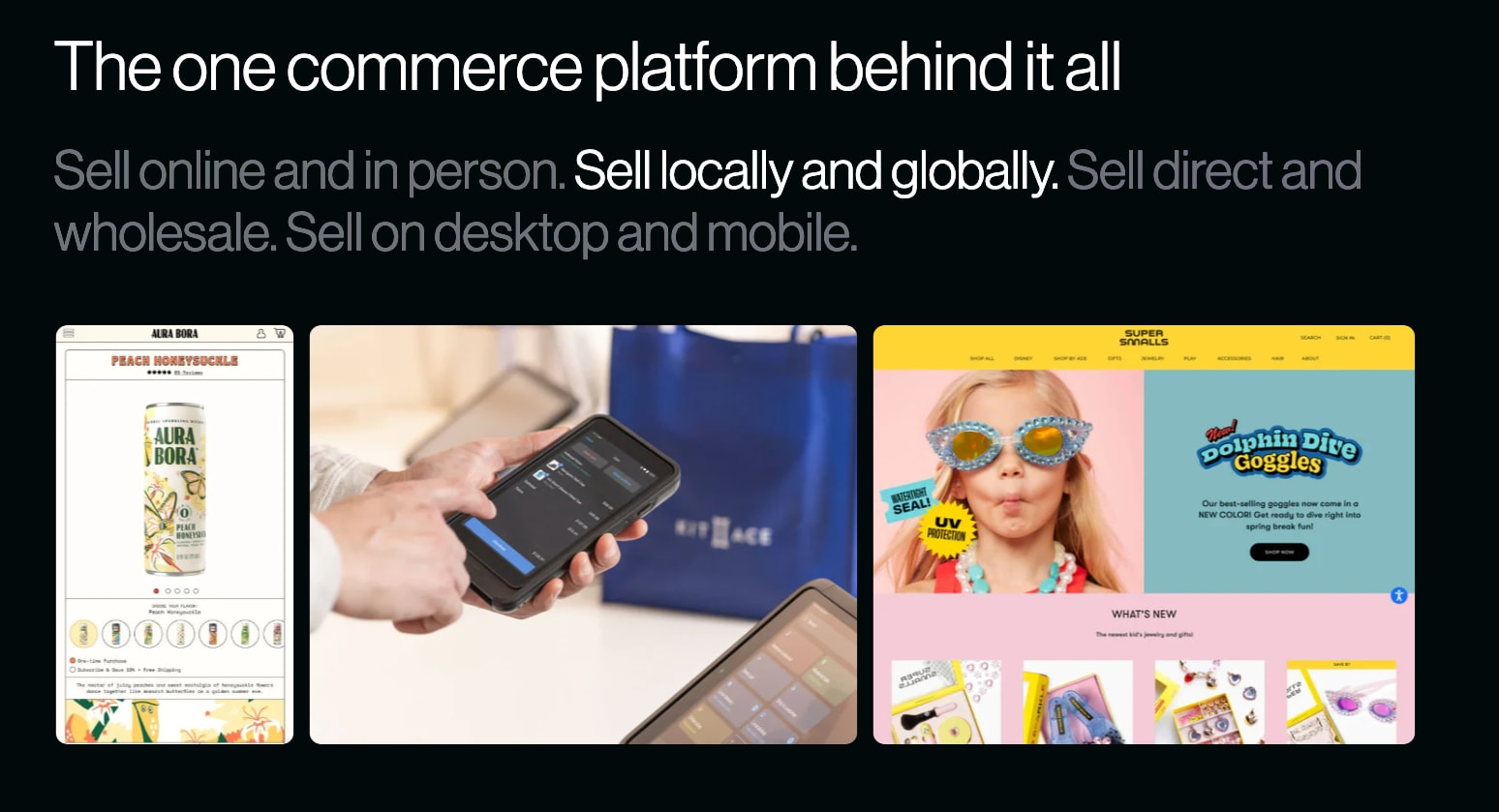 Shopify: The All-in-One Commerce Platform for Businesses - Shopify captured website design