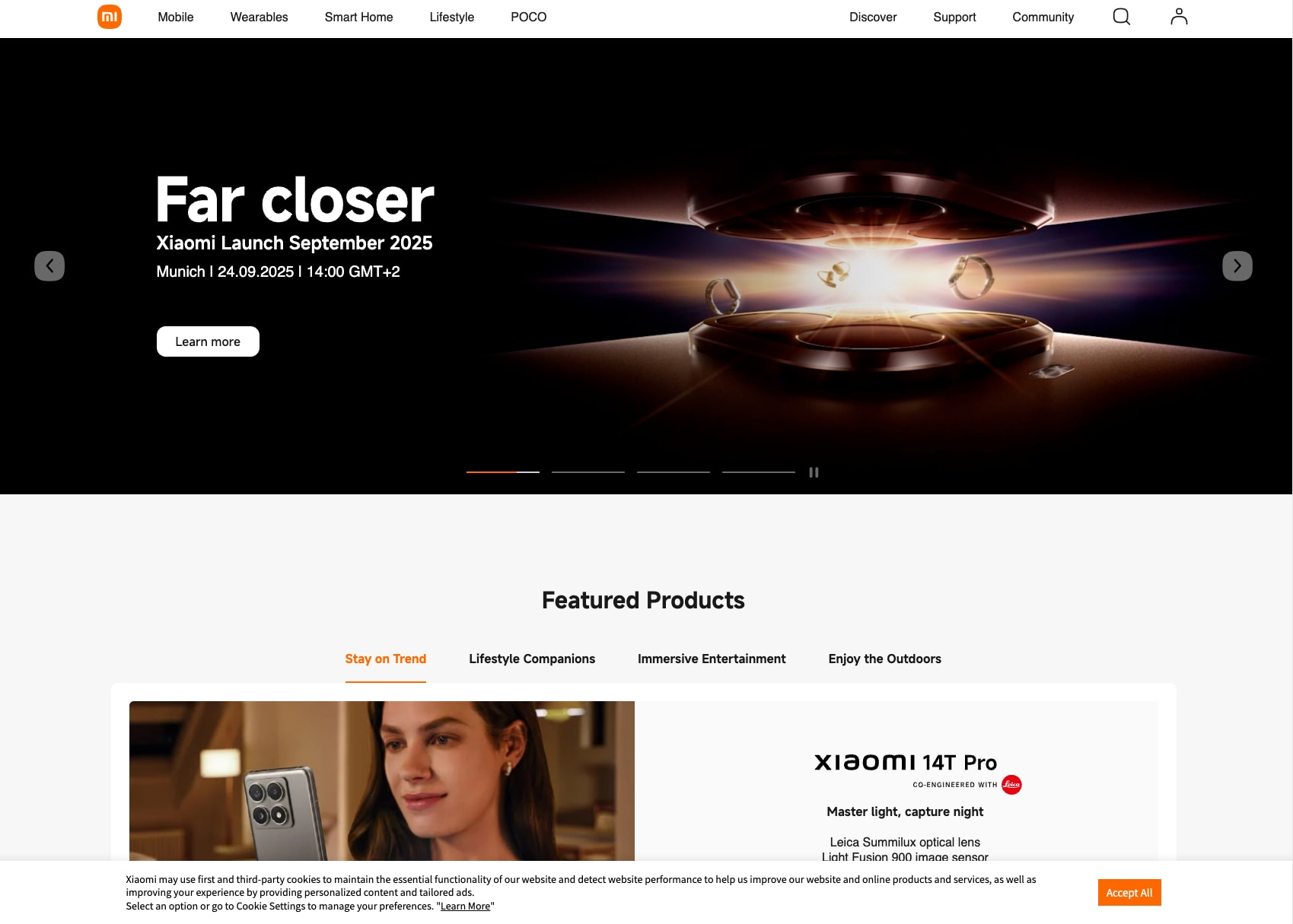 Xiaomi Global | Xiaomi Official Website captured website design