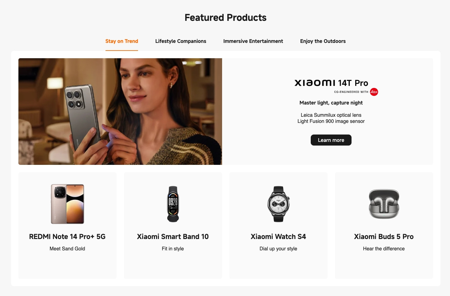 Xiaomi Global | Xiaomi Official Website captured website design