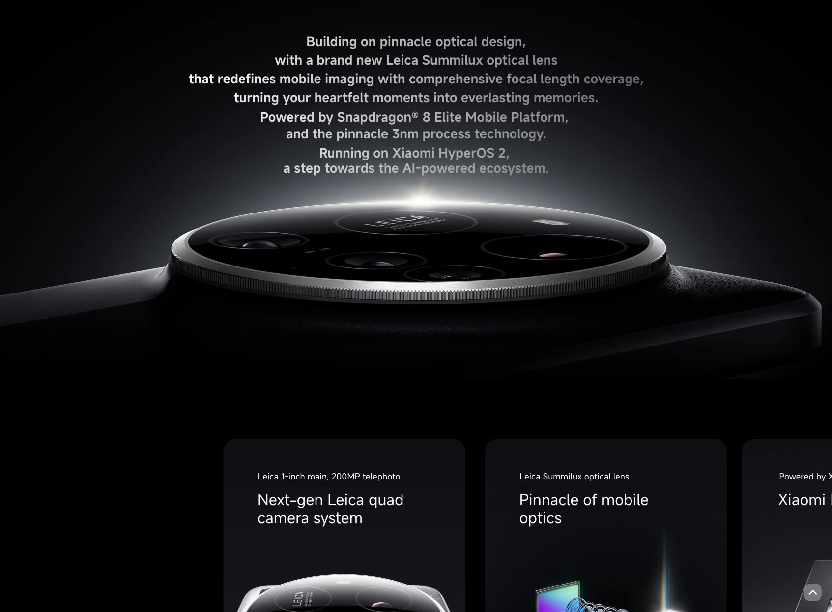 Xiaomi 15 Ultra - Xiaomi Global captured website design