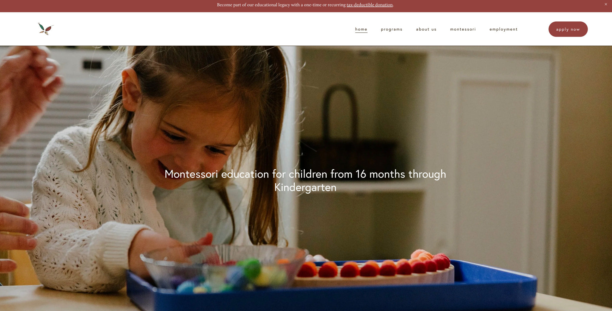 Montessori Schoolhouse Preschool Serving Keene, NH & Cheshire County since 1989 captured website design