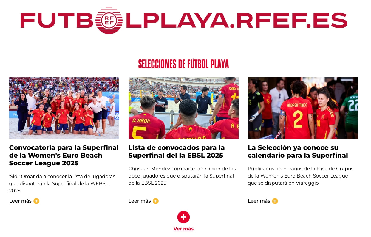 Portada | www.rfef.es captured website design